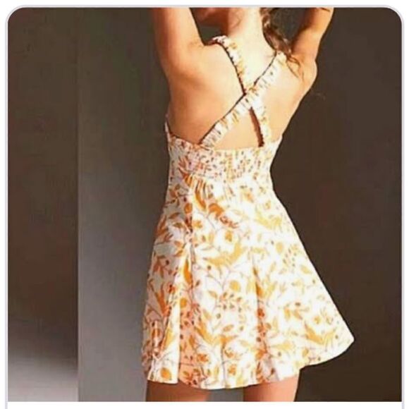 Anthropologie Dresses & Skirts - Anthropologie Maeve Sweetheart Cross Back Floral Mini Dress NWT
